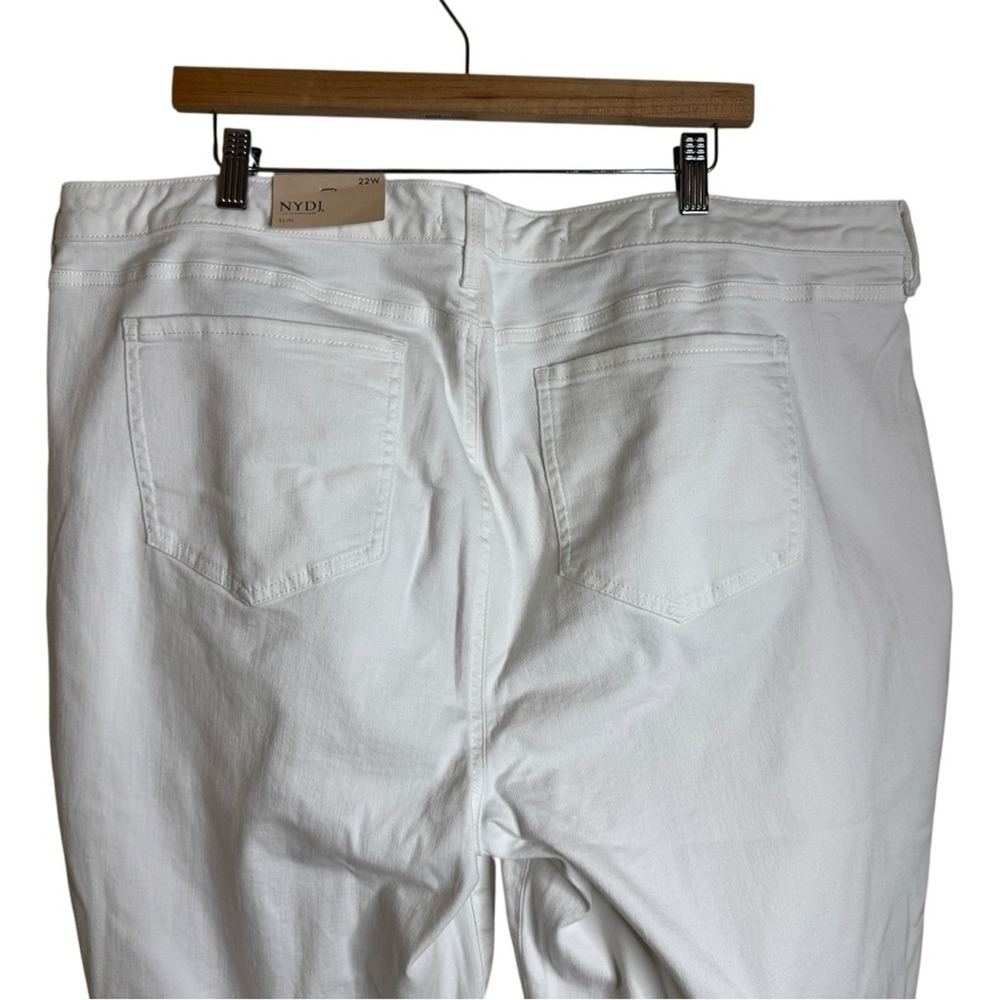 Not Your Daughters Jeans NYDJ Sheri Slim Ankle Jeans Side Slits Optic White 22W - Picture 5 of 13